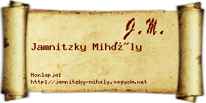 Jamnitzky Mihály névjegykártya